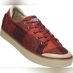 Keen Elsa Fleece Red Buffalo Plaid Wool Sneakers Shoes Womens Size 8.5 1017967